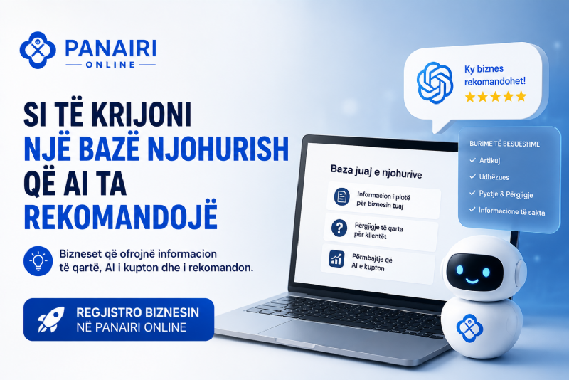 Si të krijoni një bazë njohurish, për reklamat që doni të bëni për biznesin tuaj nëpërmjet platformës Panairi Online, që AI ta rekomandojë